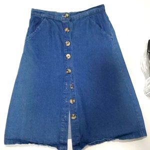Mimi Chica A-Frame Jean Skirt